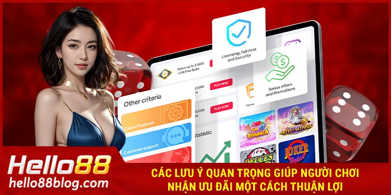 Các lưu ý quan trọng giúp người chơi nhận khuyến mãi Hello88 thuận lợi